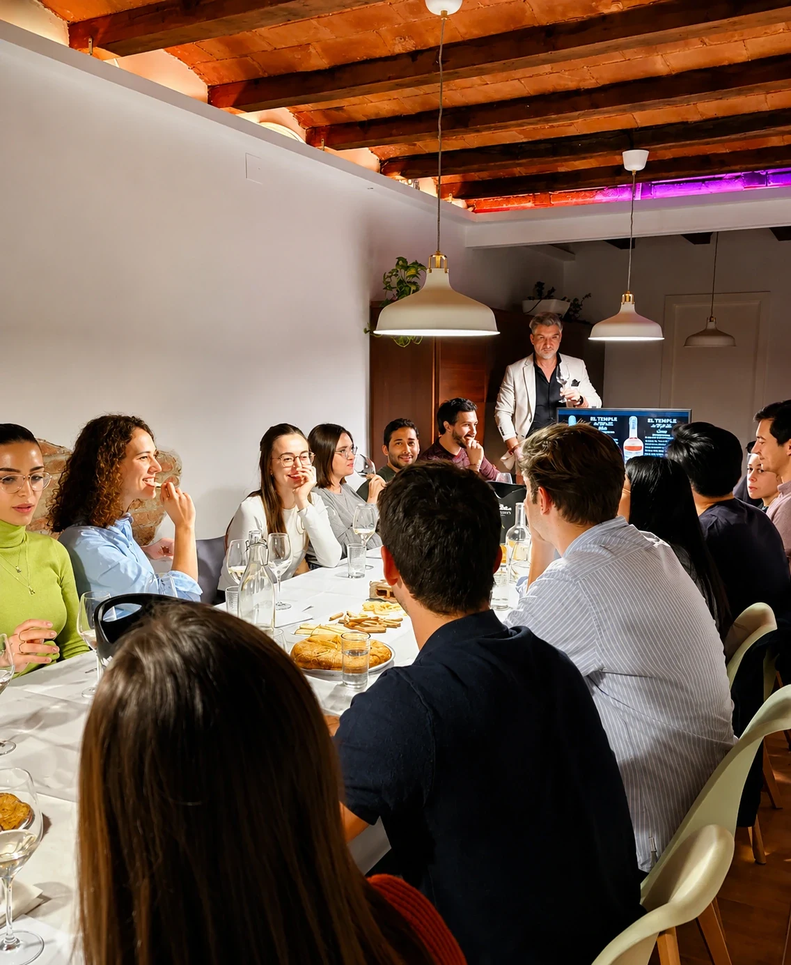 Cata de vinos con un grupo de medicos selectos.